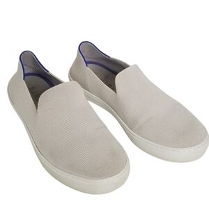 Rothy's The Original Slip On Sneaker Size 8.5 Light Gray/Cream Neutral